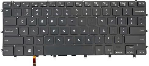 US Layout Keyboard with Backlit Replacement for DELL Inspiron 15 7000 15 7558 15 7568 XPS 15 9550 9560 9570 Precision 5510 m5510 5520 5530 NSK-LV0BW P55F P56F 0GDT9F GDT9F Black in Saudi Arabia
