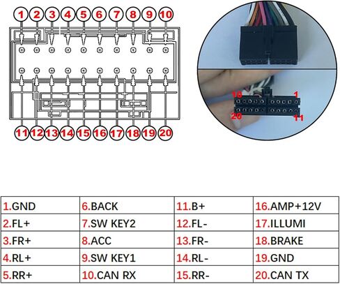 محول NVGOTEV JBL لسيارة تويوتا ستيريو 20 دبوس سلك راديو مع صندوق Canbus متوافق مع نظام Toyota Camry Corolla RAV4 Windows CE 6.0 in Kuwait