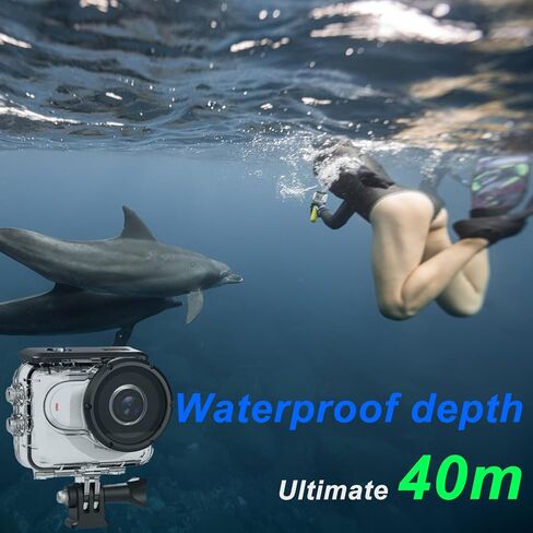 حافظة مضادة للماء لجهاز Insta360 Go3، غطاء حماية للغوص تحت الماء 40M/131FT مع ملحقات الدعامة in Kuwait