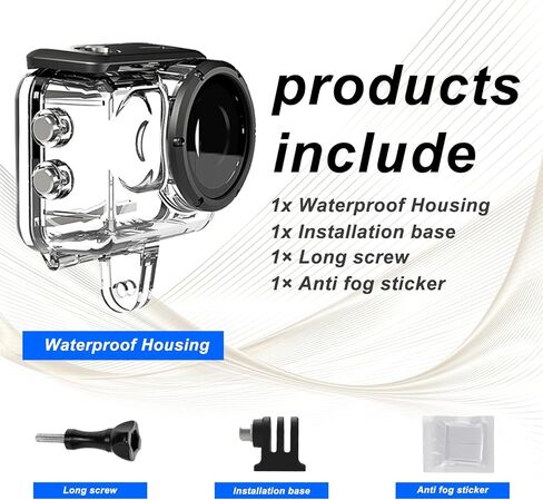 حافظة مضادة للماء لجهاز Insta360 Go3، غطاء حماية للغوص تحت الماء 40M/131FT مع ملحقات الدعامة in Kuwait
