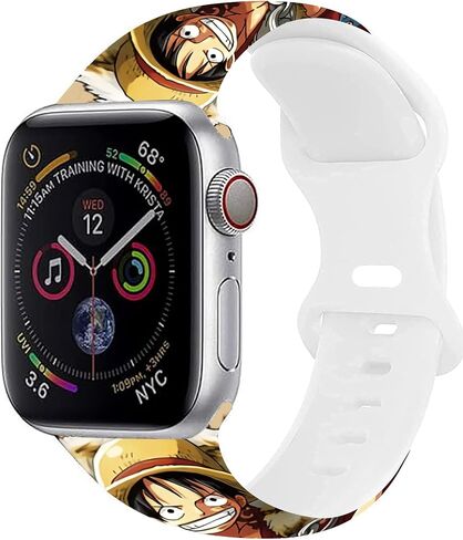 Anime Watch Band Compatible with Watch Bands 38mm 40mm 41mm 42mm 44mm 45mm 49mm,Cute Cartoon Soft Silicone Replacement Sport Strap Designed for Watch Series 9 8 7 6 5 4 3 2 1 SE,Gift for Boys Girls in Kuwait