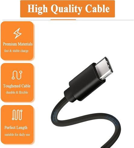 أسلاك شحن USB-C سريعة 9Ft 3A لجهاز Samsung Galaxy Tab A7 10.4 بوصة/ A7 Lite 8.7 بوصة/ A8 10.5 بوصة/S8/S7/S6/S6 Lite/S5e/S4، Tab A 10.1 بوصة 2019/8.0 بوصة 2017؛SM- كابلات شاحن X700/X200/ SM-T500/220/380/510/610/307 in Kuwait