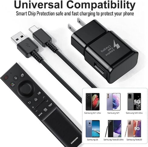 شاحن لجهاز التحكم عن بعد للتلفزيون الشمسي من سامسونج، كابل شاحن لجهاز التحكم عن بعد لتلفزيون سامسونج الذكي SolarCell، كابل شحن جهاز التحكم عن بعد للتلفزيون بإطار سامسونج، سلك طاقة محول USB C لاسلكي من سامسونج (4 أقدام) in Kuwait