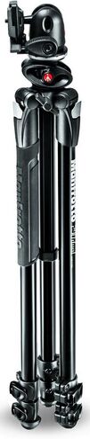 Manfrotto 290 Dual Aluminum 3-Section Tripod Kit with 3-Way Head (MK290DUA3-3WUS), Black in Saudi Arabia