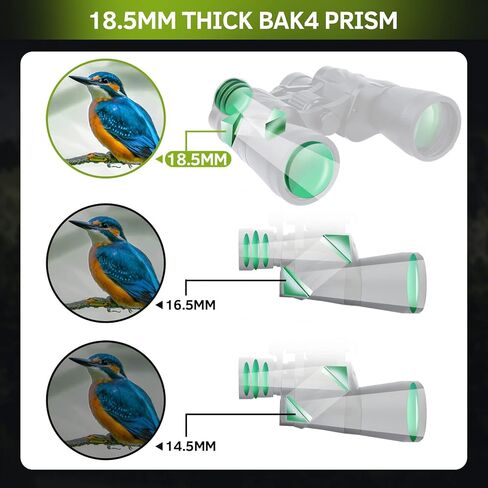 مناظير 20x50 للبالغين - مناظير لمشاهدة الطيور والصيد ومراقبة الحياة البرية والأحداث الرياضية ومشاهدة الحيتان والمشي لمسافات طويلة والتخييم in Kuwait