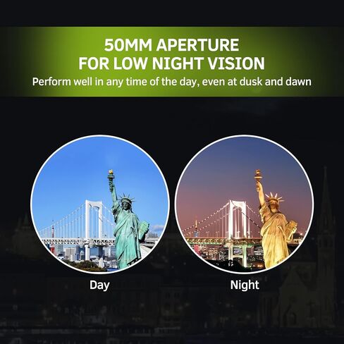 مناظير 20x50 للبالغين - مناظير لمشاهدة الطيور والصيد ومراقبة الحياة البرية والأحداث الرياضية ومشاهدة الحيتان والمشي لمسافات طويلة والتخييم in Kuwait