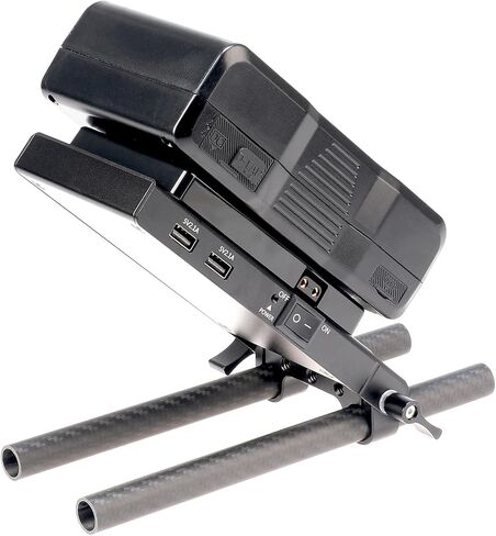 لوحة بطارية JLWIN متعددة الإخراج باللون الذهبي مع نظام إمداد الطاقة بمشبك قضيب 15 مم لشاشة الكاميرا وكاميرا الفيديو وإضاءة LED، متوافقة مع بطاريات Anton Bauer in Kuwait