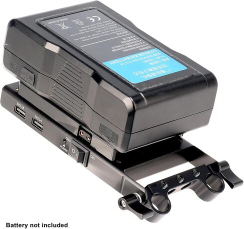 لوحة بطارية JLWIN متعددة الإخراج باللون الذهبي مع نظام إمداد الطاقة بمشبك قضيب 15 مم لشاشة الكاميرا وكاميرا الفيديو وإضاءة LED، متوافقة مع بطاريات Anton Bauer in Kuwait