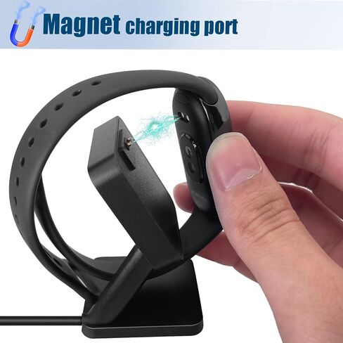 Magnetic Charger Dock Compatible with Xiaomi Mi Band 8 Smartwatch,Nightstand Charger Base Holder with 3.3 Feet USB Charger Cable fit for Xiaomi 8 in Kuwait
