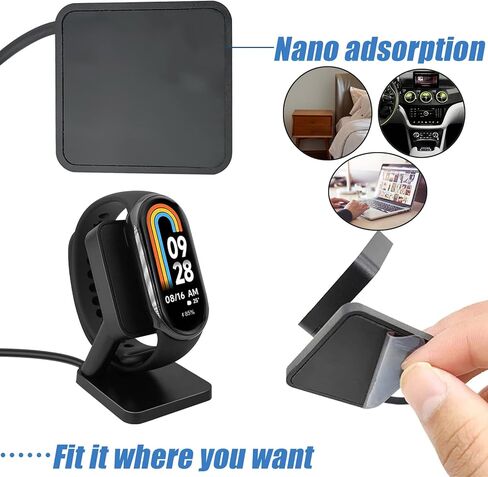 Magnetic Charger Dock Compatible with Xiaomi Mi Band 8 Smartwatch,Nightstand Charger Base Holder with 3.3 Feet USB Charger Cable fit for Xiaomi 8 in Kuwait