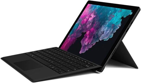 Microsoft Surface Pro 6 (Intel Core i5، ذاكرة وصول عشوائي 8 جيجابايت، 256 جيجابايت) - أحدث إصدار وغطاء Microsoft Surface Pro Type - أسود وقلم Surface Platinum Model 1776 (EYU-00009) (متجدد) in Kuwait