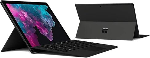 Microsoft Surface Pro 6 (Intel Core i5، ذاكرة وصول عشوائي 8 جيجابايت، 256 جيجابايت) - أحدث إصدار وغطاء Microsoft Surface Pro Type - أسود وقلم Surface Platinum Model 1776 (EYU-00009) (متجدد) in Kuwait