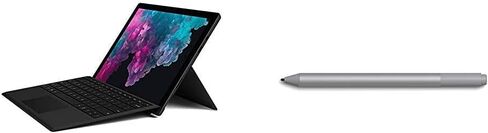 Microsoft Surface Pro 6 (Intel Core i5، ذاكرة وصول عشوائي 8 جيجابايت، 256 جيجابايت) - أحدث إصدار وغطاء Microsoft Surface Pro Type - أسود وقلم Surface Platinum Model 1776 (EYU-00009) (متجدد) in Kuwait