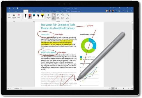 Microsoft Surface Pro 6 (Intel Core i5، ذاكرة وصول عشوائي 8 جيجابايت، 256 جيجابايت) - أحدث إصدار وغطاء Microsoft Surface Pro Type - أسود وقلم Surface Platinum Model 1776 (EYU-00009) (متجدد) in Kuwait