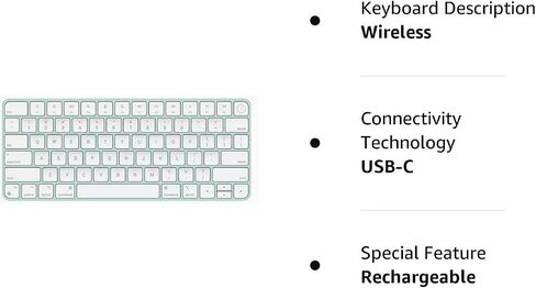 لوحة مفاتيح Apple Magic مع Touch ID لطرز Mac المزودة بـ Apple Silicon (QWERTY English) باللون الأخضر (متجددة) in Kuwait
