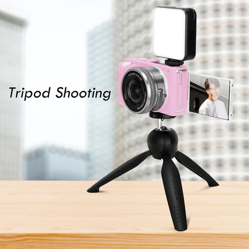 Rieibi ZVE10 Case, Soft Silicone Protective Case for Sony ZV-E10 ZVE10 Camera, Lightweight Rubber Cover for Sony Alpha ZVE10 - Pink (Not for ZV-E10 Mark II) in Saudi Arabia