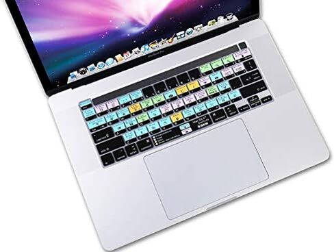 XSKN Mac OS X English Shortcut LR Hotkey Silicone Keyboard Cover Skin for Touch Bar Models 2019 MacBook Pro 16 inch A2141 2020 MacBook Pro 13.3 inch A2251 A2289 A2338 M1 Chip with Touch ID US Version in Saudi Arabia