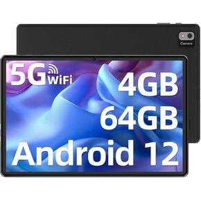 SGIN Android 12 Tablet, 64GB ROM+4GB RAM Tablets with MTK Octa Core Processor, 10.1 Inch IPS 1280 * 800 FHD Display, TF Card 512GB Expand Support, 5MP+2MP Camera, 6000mAh, 2.4G/5GHz WiFi, BT5.0, GPS in Kuwait