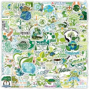 ملصقات حماية البيئة - 106 قطعة ملصقات أرضية خضراء صديقة للبيئة من الفينيل ملصقات مقاومة للماء لزجاجة المياه والكمبيوتر المحمول وخوذة الأمتعة ولوح التزلج على الجليد والجيتار وقصاصات الهاتف هدايا للمراهقات والفتيات البالغات in Kuwait
