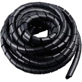 Spiral Cable Wrap -20 Ft 1/2" Cable Management Sleeve Organizer for Computer Cable,Power Cord Audio Video Cable (1/2 Inch-20Ft, Black)