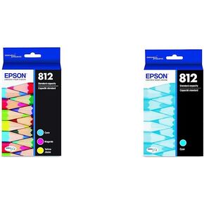 عبوة حبر أصلية Epson 812 ذات سعة قياسية و3 ألوان T812520 | تعمل مع طابعات WorkForce Pro WF-7310 WF-7820 WF-7840 EC-C7000 in Kuwait