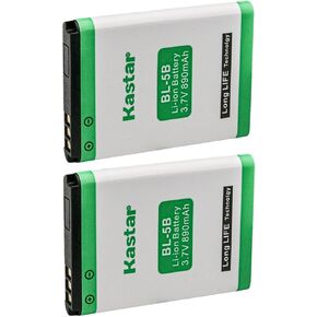 بطارية Kastar BL-5B بديلة مكونة من 4 قطع للوحة المفاتيح اللاسلكية الصغيرة Tecboss، لوحة مفاتيح YAGALA الصغيرة، Minox DCC 5.0، DCC 5.1، Rollei 10050، Rollei 10051، Rollei 10052، Rollei 10053، Rollei Sportsline 60 in Kuwait