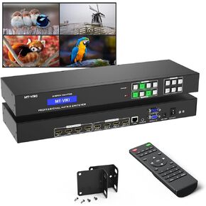 MT-VIKI 4K HDMI Matrix Switch 8X8 w/Web GUI & Audio Extraction w/Remote, 4K@30Hz, Rack Mount Switcher & Splitter, EDID, RS232, LAN Port, APP, Fit 1U 19'' Rack for Conference Room, Church, Bar in Saudi Arabia