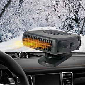 Rsept Car Heater Fan,12V 2 in 1 Fast Heating & Cooling Function Defrosting Electric Heater Fan,with Cigarette Lighter Plug,360 Degree Rotary Portable Car Windshield Heater for Fast Heating Defrost in Kuwait
