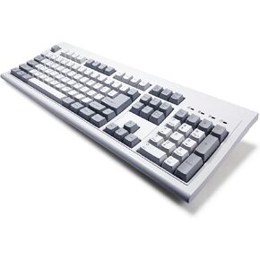 كيبورد كلاسيكي بسلك USB مع لوحة مفاتيح رقمية، 24 مفتاح بخاصية الاستجابة لضربات مفاتيح متعددة، مفتاح دخول كبير على شكل حرف L، رمادي/رمادي فاتح من السرا in Kuwait