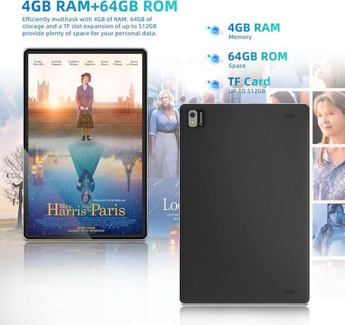 تابلت SGIN Android 12، ذاكرة وصول عشوائي 64 جيجابايت + ذاكرة وصول عشوائي 4 جيجابايت مع معالج MTK ثماني النواة، شاشة 10.1 بوصة IPS 1280 * 800 FHD، بطاقة TF 512 جيجابايت دعم موسع، كاميرا 5 ميجابكسل + 2 ميجابكسل، 6000 مللي أمبير، 2.4 جيجا/5 جيجا هرتز واي فاي in Saudi Arabia