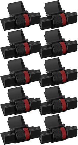 BIGGER Compatible Calculator Ink Ribbon Replacement for IR-40T CP13 MP-12D PR42 Used with Casio HR-100TM HR-150TM HR-170RC, Sharp EL-1750V EL-1801V, Individually Sealed, Black/Red, 10 Pack in Kuwait