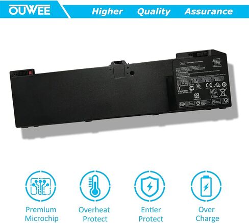 بطارية كمبيوتر محمول OUWEE VX04XL متوافقة مع HP Zbook 15 G5 G6 2YW99AV 2YX00AV 2ZC40EA 2ZC41EA 3AX02AV 3AX04AV 4QH14EA 5KY99AV Serie HSTNN-IB8F 4ME79AA HSN-Q13C L05766-855 L06302-1C1 15.4 الخامس 90 واط ساعة in Saudi Arabia