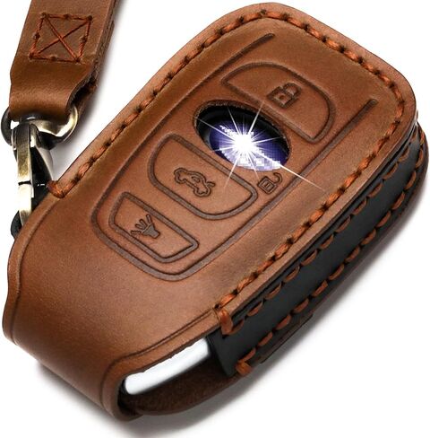 غطاء جلدي من ZiHafate متوافق مع جهاز التحكم عن بعد Subaru Keyless Remote Forester Impreza Outback WRX BRZ Legacy وXV Crosstrek وما إلى ذلك. (A-Brown) in Kuwait