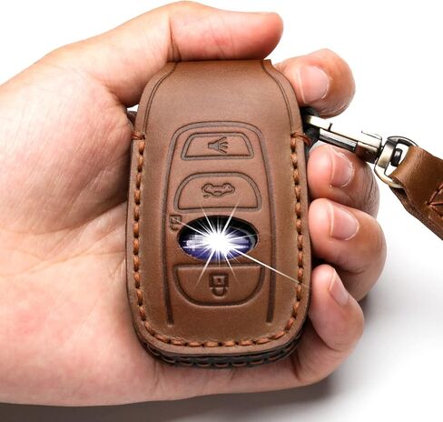 غطاء جلدي من ZiHafate متوافق مع جهاز التحكم عن بعد Subaru Keyless Remote Forester Impreza Outback WRX BRZ Legacy وXV Crosstrek وما إلى ذلك. (A-Brown) in Kuwait