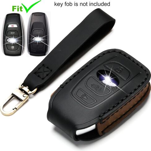 غطاء جلدي من ZiHafate متوافق مع جهاز التحكم عن بعد Subaru Keyless Remote Forester Impreza Outback WRX BRZ Legacy وXV Crosstrek وما إلى ذلك. (A-Brown) in Kuwait