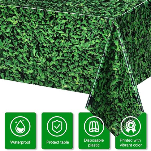 Tatuo 54 × 108 بوصة أوراق خضراء ضخمة للتصوير الفوتوغرافي، خلفية ثلاثية الأبعاد لأوراق الشجر المقاومة للماء، خلفية كشك الصور، دعامة مفارش المائدة ذات الأوراق الخضراء لتزيين حفلات أعياد الميلاد (3 عبوات) in Kuwait