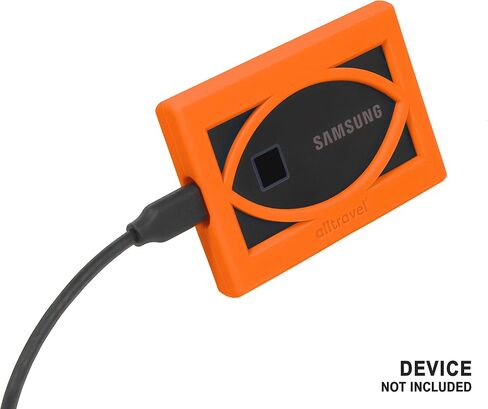غطاء ممتص للصدمات من السيليكون من Alltravel لجهاز Samsung T7، T7 Touch SSD المحمول - 1 تيرابايت، 2 تيرابايت، 500 جيجابايت - محركات الأقراص الصلبة الخارجية USB 3.2 (أزرق سماوي) in Kuwait