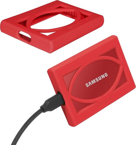 غطاء ممتص للصدمات من السيليكون من Alltravel لجهاز Samsung T7، T7 Touch SSD المحمول - 1 تيرابايت، 2 تيرابايت، 500 جيجابايت - محركات الأقراص الصلبة الخارجية USB 3.2 (أزرق سماوي) in Kuwait