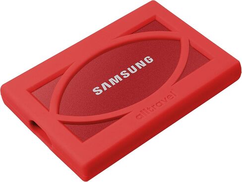 غطاء ممتص للصدمات من السيليكون من Alltravel لجهاز Samsung T7، T7 Touch SSD المحمول - 1 تيرابايت، 2 تيرابايت، 500 جيجابايت - محركات الأقراص الصلبة الخارجية USB 3.2 (أزرق سماوي) in Kuwait