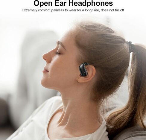 Hyyeosd Open Ear Earbuds, Bluetooth Earbuds 5.3, Deep Bass, Open Fit, 60 Hours Playtime, Digital Display Charging Case, Bone Conduction Bluetooth Headphones for Running, Cycling, Walking,Workout in Kuwait