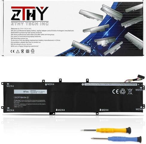 ZTHY 4K1VM Laptop Battery Replacement for Dell G7 17 7700 Series Notebook W62W6 0W62W6 XYCW0 0XYCW0 9TM7D 09TM7D V0GMT NCC3D 0NCC3D NYD3W 0NYD3W 11.4V 97Wh 8070mAh in Saudi Arabia