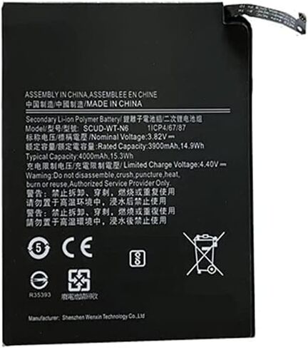Civhomy Scud-WT-N6 3.82V 4000mAh بطارية بديلة لجهاز Galaxy A10s A20s Honor Holly 2 Plus SM-A2070 in Kuwait