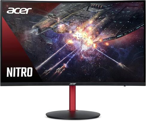 شاشة الألعاب Acer Nitro XZ272U Pbmiiphx مقاس 27 بوصة 1500R منحنية بدون إطار WQHD (2560 × 1440) | AMD FreeSync | ما يصل إلى 165 هرتز | 4 مللي ثانية (G إلى G) | HDR 400 | 95% sRGB (1 × منفذ عرض و2 × HDMI 2.0 الموانئ) in Kuwait