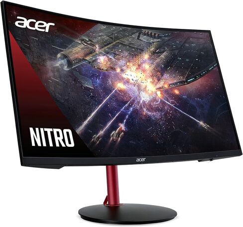 شاشة الألعاب Acer Nitro XZ272U Pbmiiphx مقاس 27 بوصة 1500R منحنية بدون إطار WQHD (2560 × 1440) | AMD FreeSync | ما يصل إلى 165 هرتز | 4 مللي ثانية (G إلى G) | HDR 400 | 95% sRGB (1 × منفذ عرض و2 × HDMI 2.0 الموانئ) in Kuwait