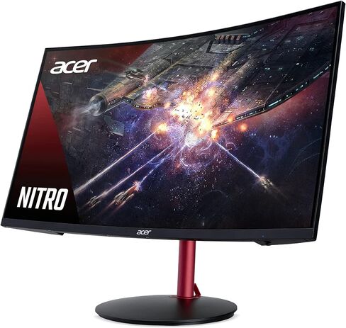 شاشة الألعاب Acer Nitro XZ272U Pbmiiphx مقاس 27 بوصة 1500R منحنية بدون إطار WQHD (2560 × 1440) | AMD FreeSync | ما يصل إلى 165 هرتز | 4 مللي ثانية (G إلى G) | HDR 400 | 95% sRGB (1 × منفذ عرض و2 × HDMI 2.0 الموانئ) in Kuwait