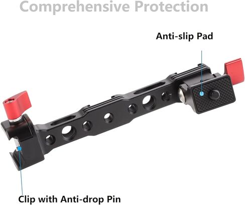 Leftfoto Camera Monitor Mount for DJI RS3-mini/RS2/RS3/RS-3pro/ RSC2 Gimbal Stabilizer Accessories,With1/4 & 3/8 Threads, Cold Shoe and Rotatable in Saudi Arabia