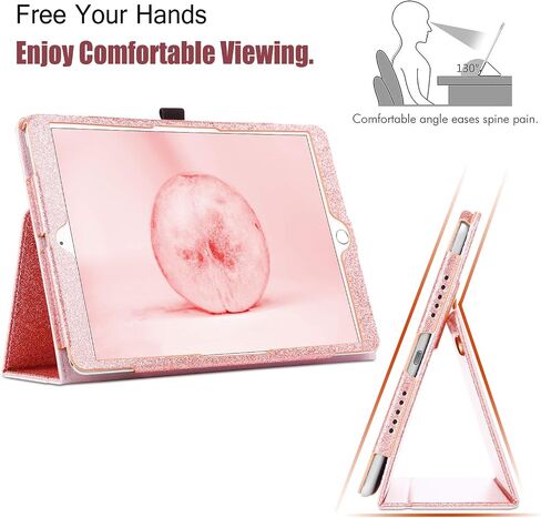 BENTOBEN for iPad 9th / 8th / 7th Generation Case, New iPad 10.2 Case 2021/2020/2019, Folio Stand Smart Auto Wake/Sleep with Pencil Holder PU Leather Protective Case for iPad 10.2 inch, Hot Pink in Saudi Arabia