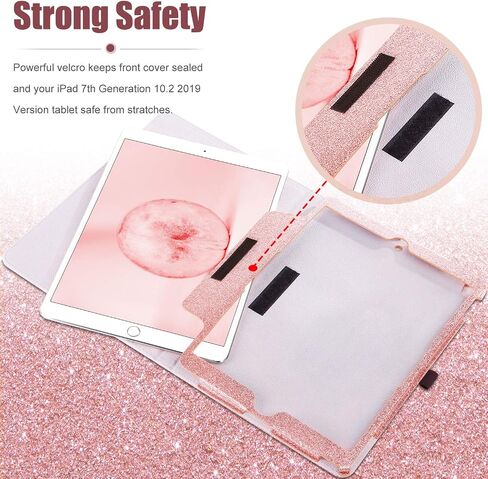 BENTOBEN for iPad 9th / 8th / 7th Generation Case, New iPad 10.2 Case 2021/2020/2019, Folio Stand Smart Auto Wake/Sleep with Pencil Holder PU Leather Protective Case for iPad 10.2 inch, Hot Pink in Saudi Arabia