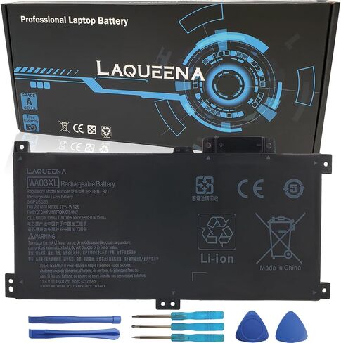 LAQUEENA WA03XL Laptop Battery Compatible with HP Pavilion X360 14-BA 15-BK 15-BR 15-BR001TX Series WAO3XL HSTNN-UB7H HSTNN-LB7T TPN-W126 916812-855 916812-055 11.4V 48Wh 3-Cell in Saudi Arabia