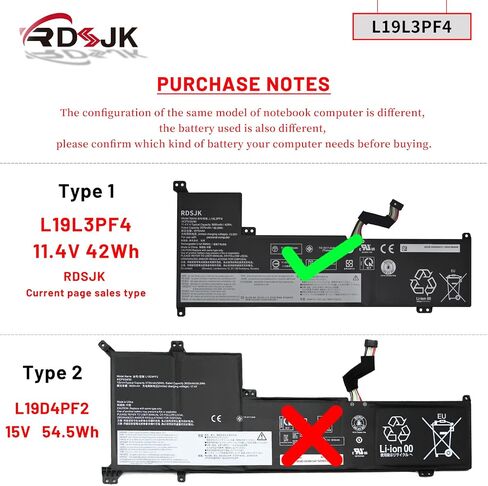 L19C3PF6 L19L3PF4 بطارية الكمبيوتر المحمول لينوفو IdeaPad 3-17ADA05 3-17ARE05 3-17IIL05 3-17IML05 S350 V17-IIL سلسلة L19L4PF2 L19D4PF2 5B10W89838 SB10W89845 5B10W89839 SB10W89837 5 B10W89835 11.25 فولت 42 وات في الساعة in Saudi Arabia